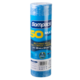 Multi Panos Bompack em Limpeza Leve Azul 35g 28x50cm Bobina com 50 unidades