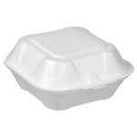 EMBALAGEM ISOPOR KING PACK HAMBURGUEIRA MÉDIA (CH 02) PARA X-SALADA OU LANCHE COM 20 UNIDADES