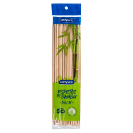 Espeto de Bambu Bompack 30cm embalagem com 50 unidades