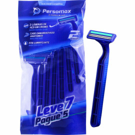 Aparelho de Barbear Persomax 2 Confort Azul pacote LEVE 7 PAGUE 5