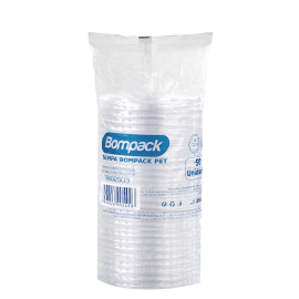 Tampa Pet Bompack ECO Transparente sem Furo embalagem com 50 unidades (TB02503)