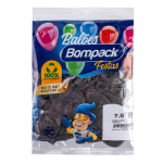 Balao Liso N7 Bompack Preto embalagem com 30 unidades