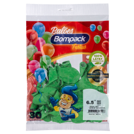 Balao Bompack Verde Bandeira N6,5 embalagem com 30 unidades