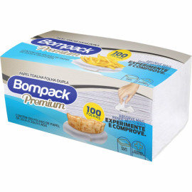 Papel Toalha Interfolhas Bompack Premium 22x20cm embalagem com 100 unidades