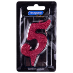 Vela Especial Bompack N5 Rosa embalagem com 4 unidades