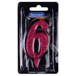 Vela Especial Bompack N6 Rosa embalagem com 4 unidades