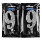 Vela Especial Bompack N9 Prata embalagem com 4 unidades