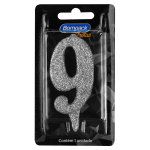 Vela Especial Bompack N9 Prata embalagem com 4 unidades