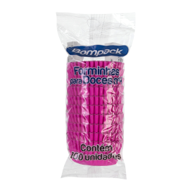 FORMINHAS DE PAPEL BOMPACK PARA DOCES N4 ROSA COM 10 X 100