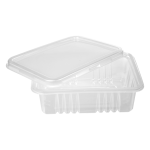 Embalagem G-306 Pote Retangular 500ml Galvanotek com Tampa fardo com 100 unidades 16x12,2x5,3cm