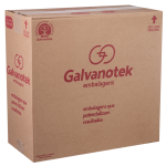Embalagem G-306 Pote Retangular 500ml Galvanotek com Tampa fardo com 100 unidades 16x12,2x5,3cm