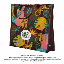 SACOLA REUTILIZÁVEL BOMPACK ECO MISTA 37X18X35 COM 10 UNIDADES