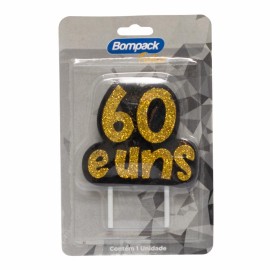 Vela Especial Bompack 60 e Uns cor Ouro