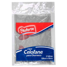 Papel Celofane para Churrasco Bluforte pacote com 2 unidades